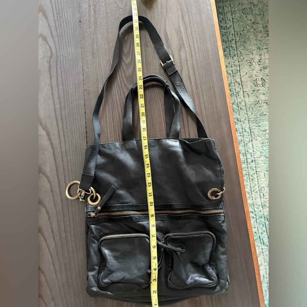 Latico RARE Medium Leather with suede trimmings Elegant Black Leather Tote Bag - Picture 11 of 12